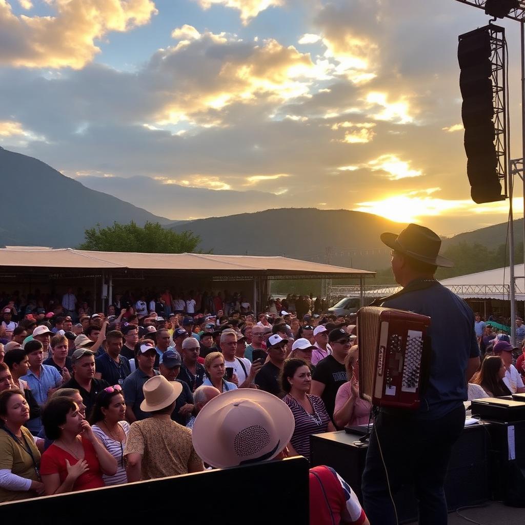 Festival de la Leyenda Vallenata al atardecer