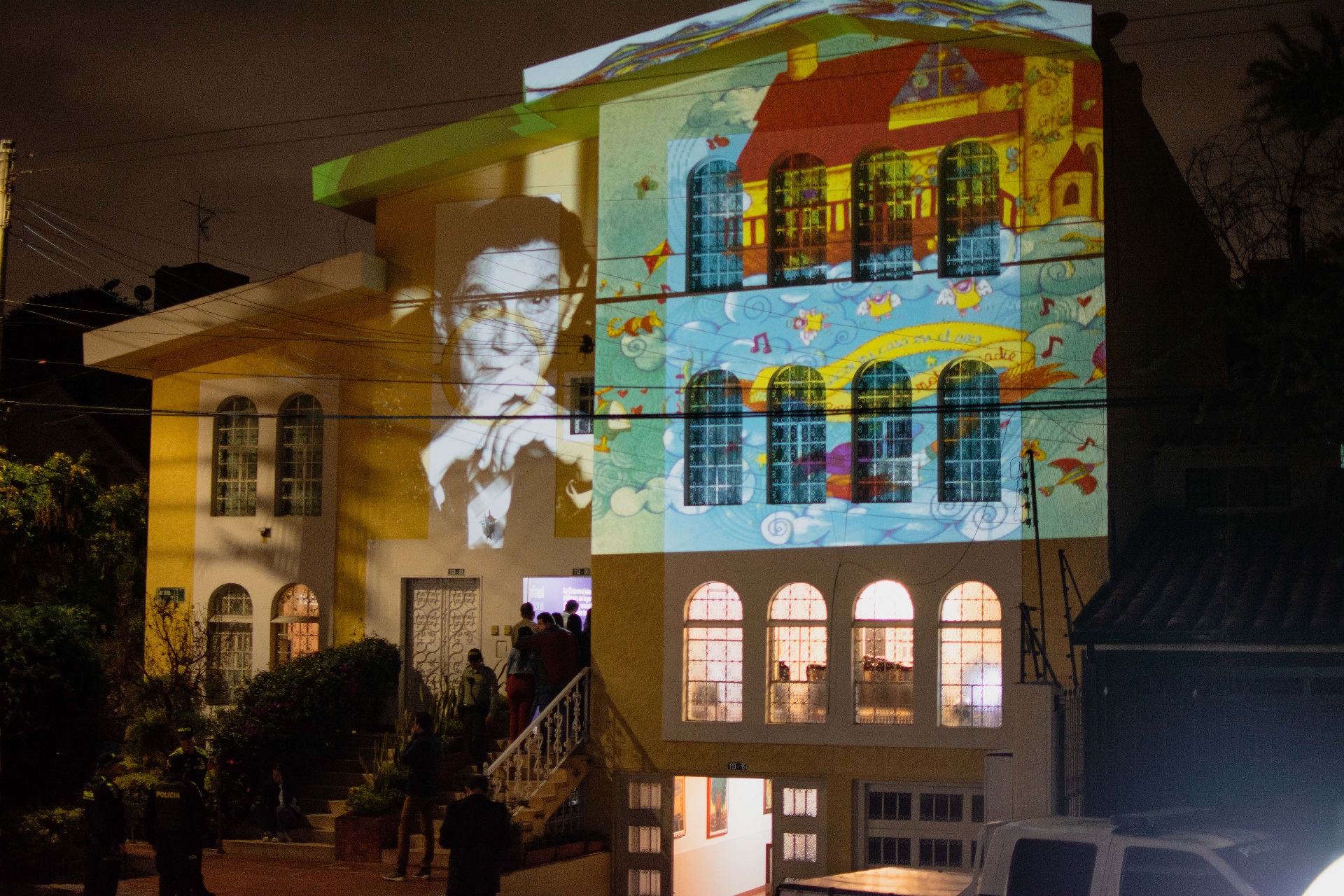 Mapping en la Casa Museo durante la Noche de Museos 2023